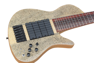 Custom Solis Emperor Matt G Birdseye 7 String Bass 4 Pickups