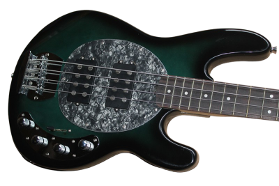 Custom Aether Sting Teal Burst Ray 4 String Bass - Image 7
