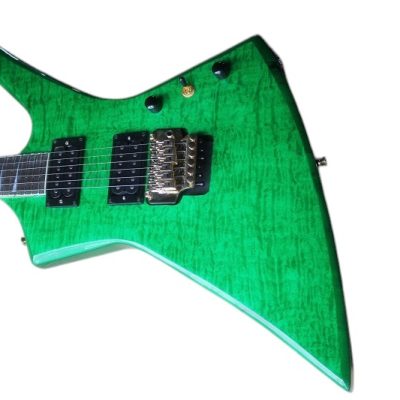 Custom Race KE2 Transparent Green Kelly Electric Guitar KEXQ - Image 2