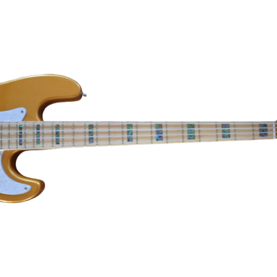 Custom Regent Aztec Gold Metallic Steve Harris 4 String Precision Bass - Image 6