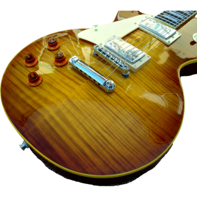 Custom Crown Bourbon Burst Book Matched Flamed Maple Top Electric Guitar - Image 13