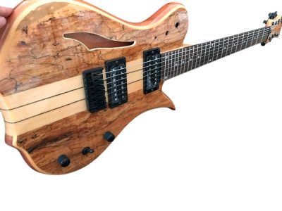 Custom Vesper Languedoc Region Natural Spalted Maple Weneer Finish 7 String Guitar - Image 5