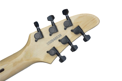 Custom Obsidian Horizon Blue Quilted Maple Top MH1000 Electric Guitar String Thru Body - Image 6