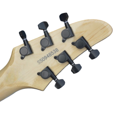 Custom Obsidian Horizon Blue Quilted Maple Top MH1000 Electric Guitar String Thru Body - Image 6