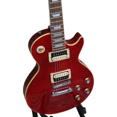 Custom Crown Standard Red Rosso Corsa Slash Flamed Maple Top Finish Guitar - Image 5