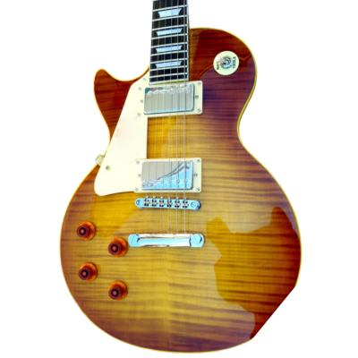Custom Crown Bourbon Burst Book Matched Flamed Maple Top Electric Guitar