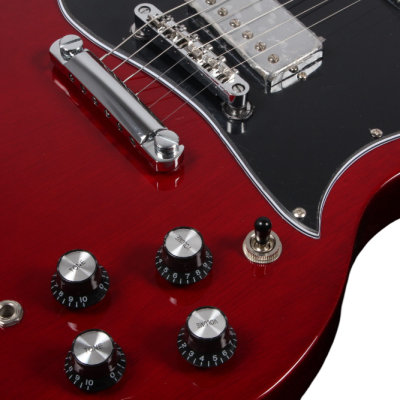 Custom Crown SG Heritage Cherry Angus Dual Humbucker Pickups Thunderstruck Guitar Lightning Bolt Fretboard Inlays - Image 7