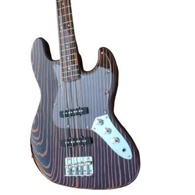 Custom Regent Natural Jaco Zebrawood with Ceruse 4 String Jazz Bass