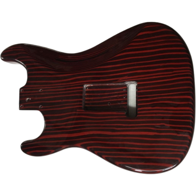 Custom Regent Red And Black Zebra Stripe Unfinished Body DIY Guitar - Image 10