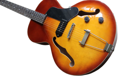 Custom Crown ES-125 Cognac Burst Fhole Archtop P90 Electric Guitar - Image 7