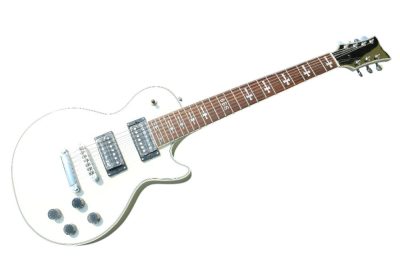 Custom Crown Arctic White Cross Inlays 7 String Electric Guitar - Image 2