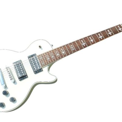 Custom Crown Arctic White Cross Inlays 7 String Electric Guitar - Image 2