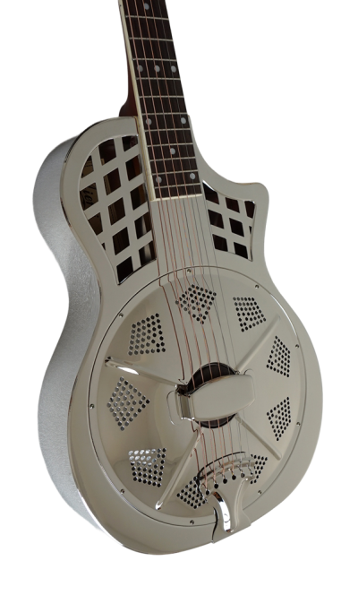 Custom Cobalt Resonator Highway 61 Polished Nickel Steel Body Resophonic Tricone