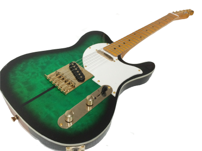 Custom Regent Merle Tuff Dog Emerald Green Burst Guitar - Image 6