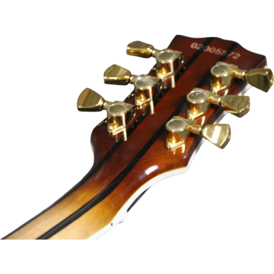 Custom Crown ES175 Vintage Quilted Burst Semi Hollow Body Archtop Florentine Cutaway Guitar - Image 9