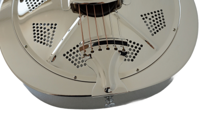 Custom Cobalt Resonator Highway 61 Polished Nickel Steel Body Resophonic Tricone - Image 5