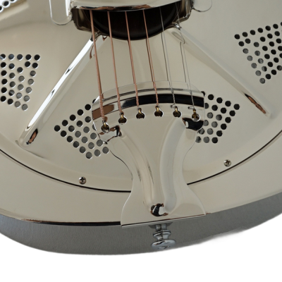 Custom Cobalt Resonator Highway 61 Polished Nickel Steel Body Resophonic Tricone - Image 5