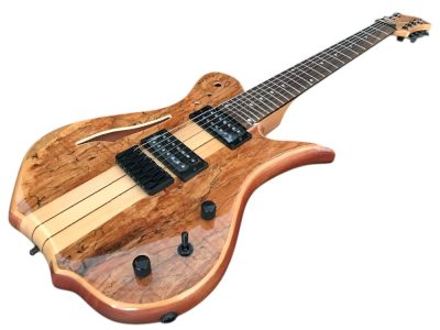 Custom Vesper Languedoc Region Natural Spalted Maple Weneer Finish 7 String Guitar - Image 14