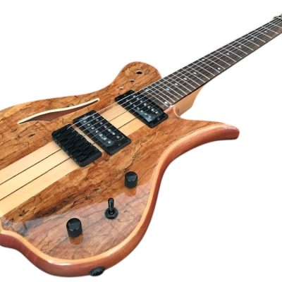 Custom Vesper Languedoc Region Natural Spalted Maple Weneer Finish 7 String Guitar - Image 14