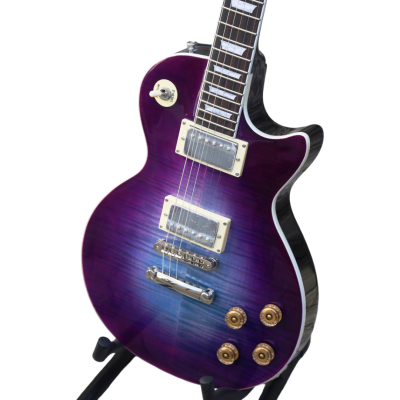 Custom Crown Standard Blueberry Burst Flamed Maple Top Electric Guitar - Image 4