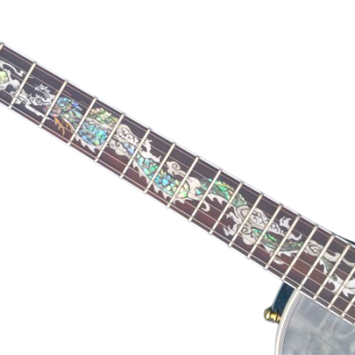 Custom Crown Abalone Dragon Shell Inlay Electric Guitar - Image 5