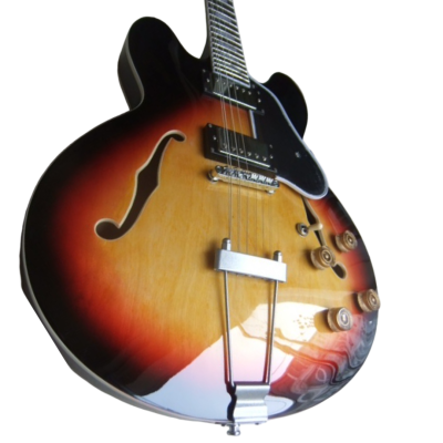 Custom Crown Clifton Semi Hollow ES335 Sunburst Jazz 12 String Guitar - Image 2