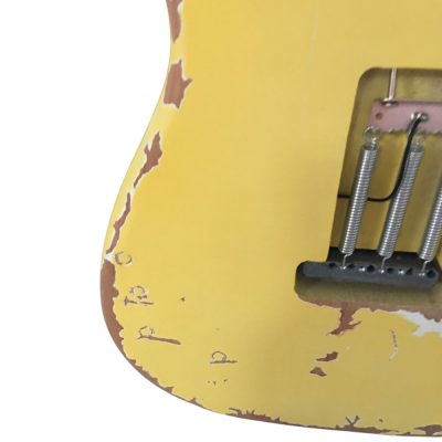 Custom Regent Yngwie Malmsteen Play Loud Scalloped Maple Fretboard Heavy Relic Yellow Guitar - Image 5