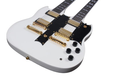 Custom Crown SG Don Felder Arctic White Double Neck 12 6 String EDS1275 Electric Guitar