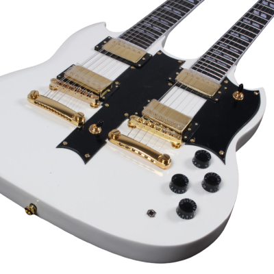Custom Crown SG Don Felder Arctic White Double Neck 12 6 String EDS1275 Electric Guitar