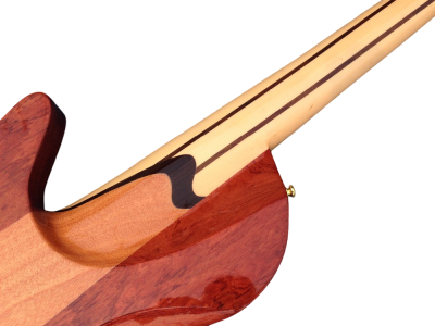 Custom Solis Emperor II Elite Single Cutaway Body Tiger Maple Top 5 String Bass - Image 3
