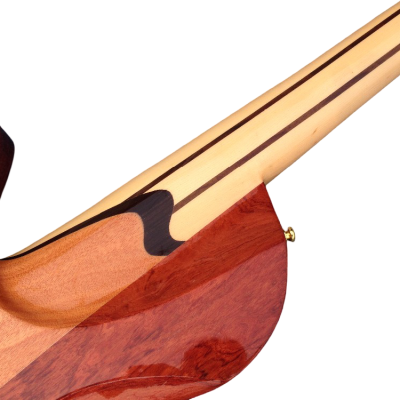 Custom Solis Emperor II Elite Single Cutaway Body Tiger Maple Top 5 String Bass - Image 3