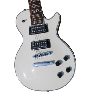 Custom Crown Standard James Iron Cross Fretboard Inlay Alpine White Guitar - Image 4