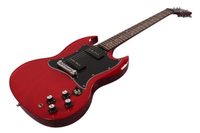 Custom Crown SG Angus Cherry Red P90 Soapbar Pickups Electric Guitar - Image 3