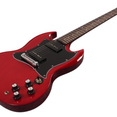 Custom Crown SG Angus Cherry Red P90 Soapbar Pickups Electric Guitar - Image 3
