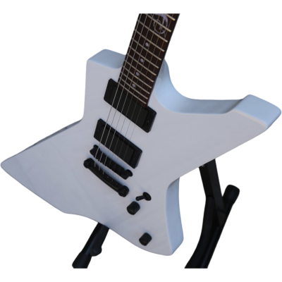 Custom Obsidian Hetfield Snakebyte Snow White Electric Guitar - Image 3