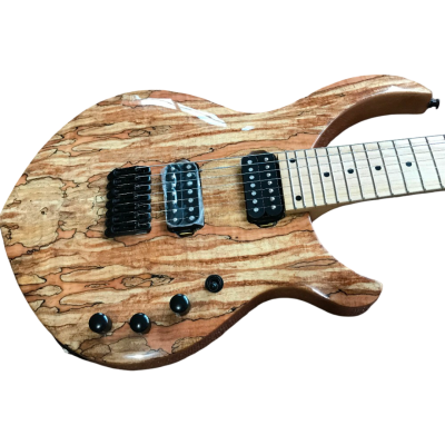 Custom Onyx Regius Spalted Maple Wood Top 7 String Guitar - Image 2