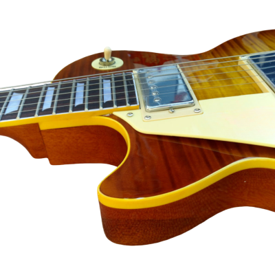 Custom Crown Bourbon Burst Book Matched Flamed Maple Top Electric Guitar - Image 6