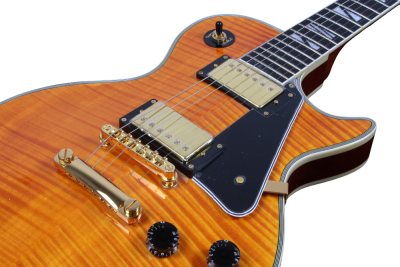 Custom Crown Supreme 25 50 Amber Flame Maple Top Electric Guitar - Image 5