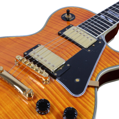 Custom Crown Supreme 25 50 Amber Flame Maple Top Electric Guitar - Image 5