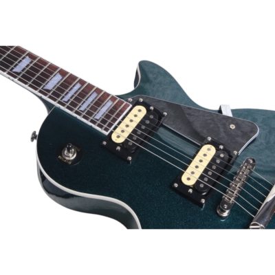 Custom Crown Teal Blue Flip Flop Finish Studio Electric Guitar - Image 4