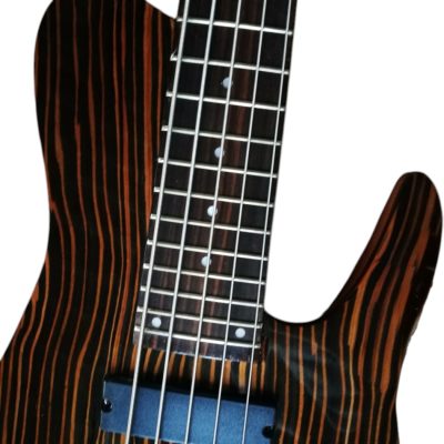 Custom Solis Imperial Single Cutaway Zebra Wood Body 5 String Bass - Image 2