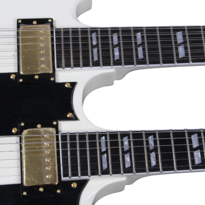 Custom Crown SG Don Felder Arctic White Double Neck 12 6 String EDS1275 Electric Guitar - Image 8