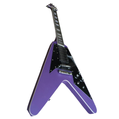 Custom Crown Flying V Kirk Satin Plum Electric Guitar - Image 4