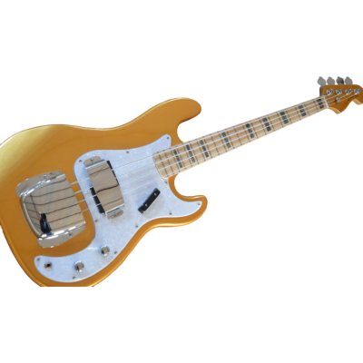 Custom Regent Aztec Gold Metallic Steve Harris 4 String Precision Bass - Image 4