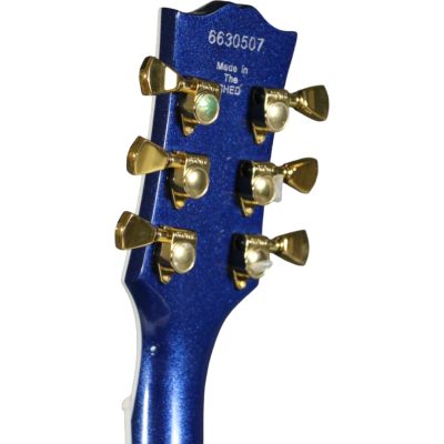 Custom Crown Cobalt Blue Metallic Fhole Archtop P90 Electric Guitar - Image 7