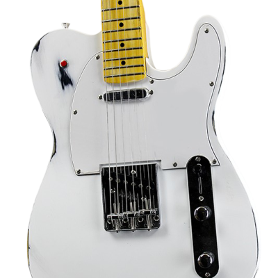 Custom Regent Killswitch Button Heavy Relic Olympic White Finish Aged Guitar
