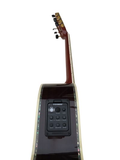 Custom Vertex D45 000 Dreadnought Solid Spruce Electric Acoustic Guitar Tree Of Life Abalone Inlaid - Image 4