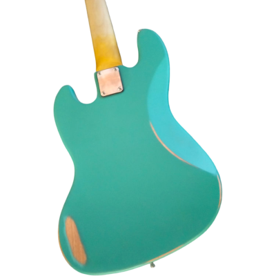 Custom Regent Heavy Relic Seafoam Green 5 String Jazz Bass - Image 2