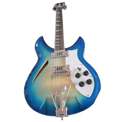 Custom Nova Blue Burst 381V69 Semi Hollow 12 String Electric Guitar
