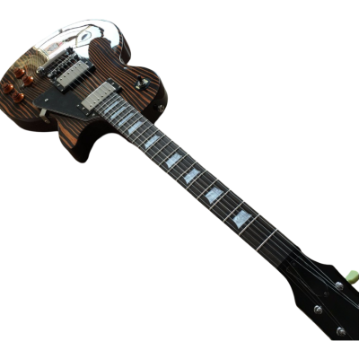 Custom Crown Studio Exotic Zebrawood Electric Guitar - Image 3